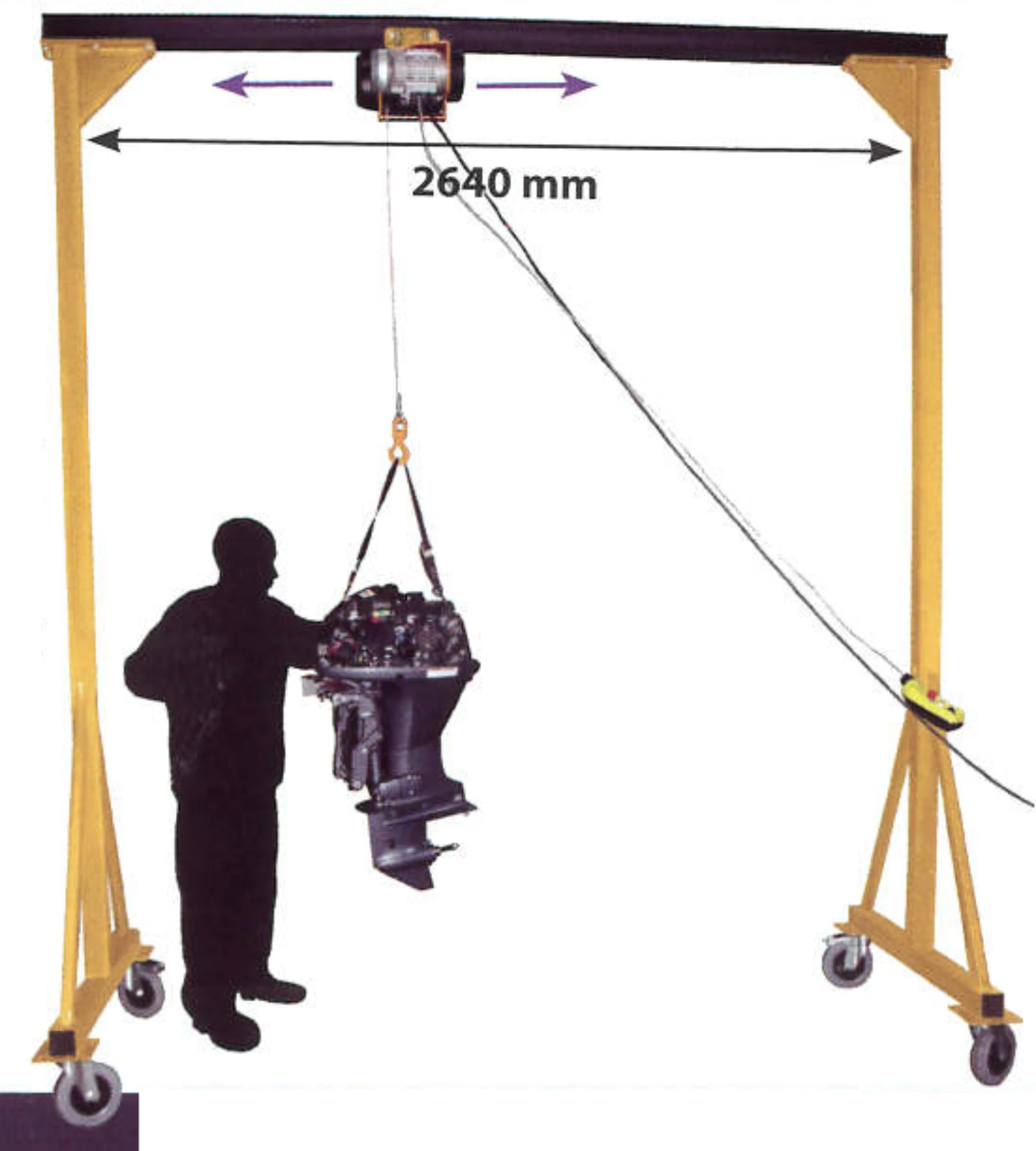 Travers med Elektrisk kedjelyft upp till 500Kg
