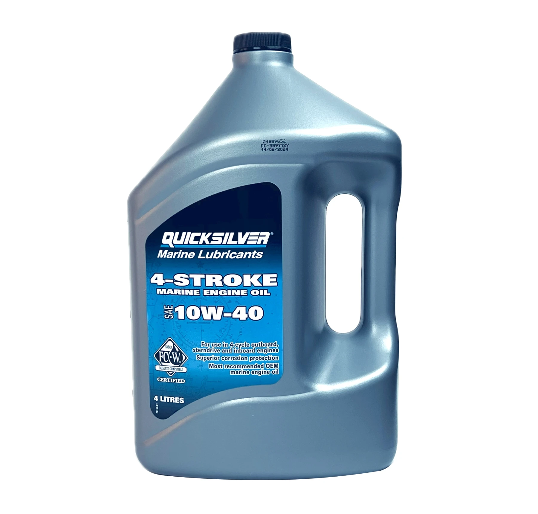 Quicksilver motorolja, 10W40, mineral. 4 liter.