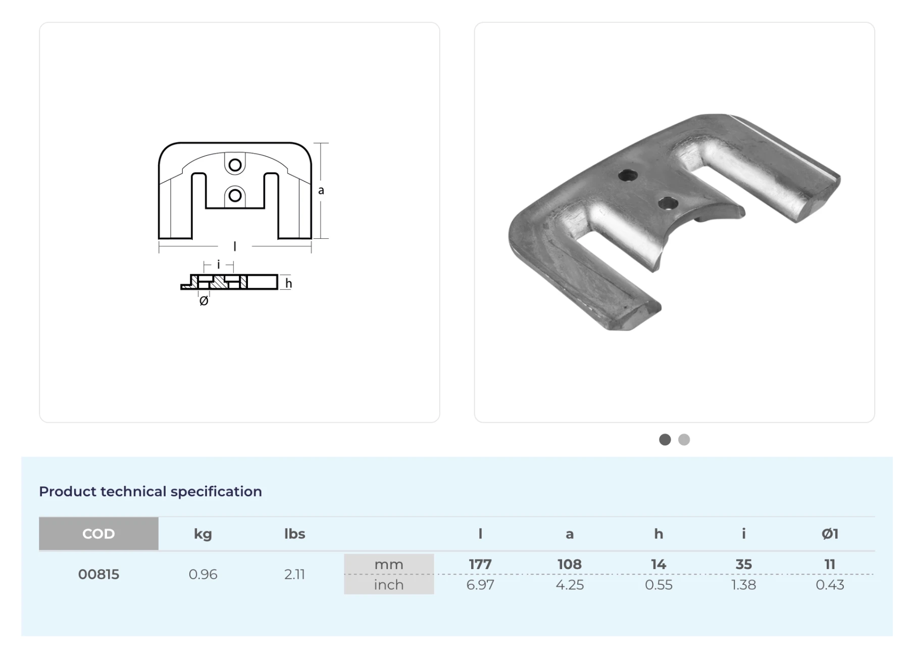 Anod Mercruiser Bravo 1/2/3 i zink