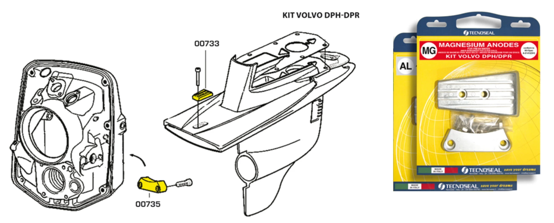 Anodkit för Volvo DPH/DPR Aluminium