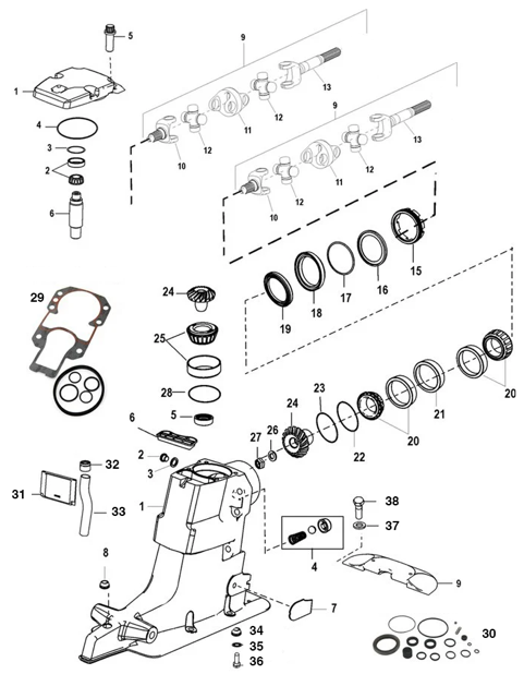 Alpha One Gen 2 Överhus 1998 ->