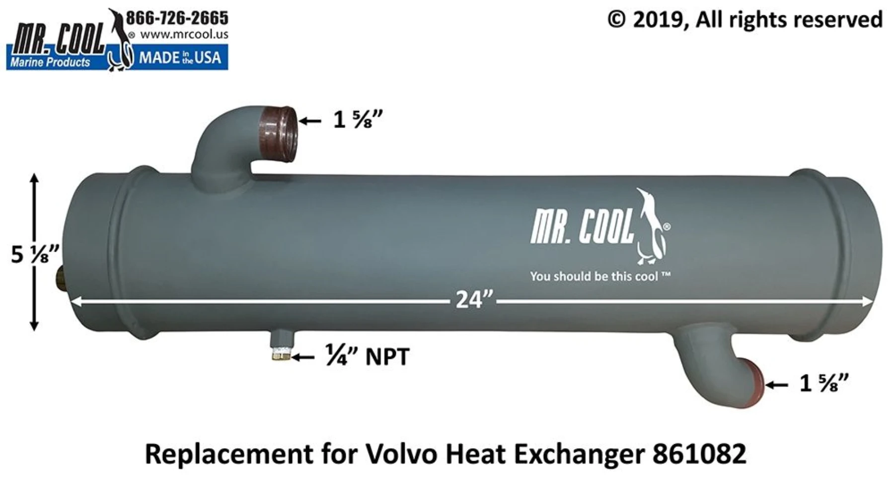 Värmeväxlare Volvo Penta (861082, 3586705) - Bild 3