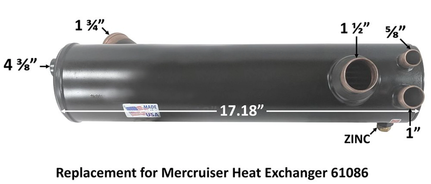 Värmeväxlare (61086A7, 61086A11, 8M0157284) - Bild 5