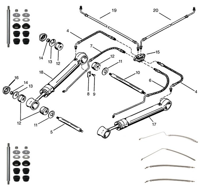 Alpha One Gen 1 Powertrim efter 1980