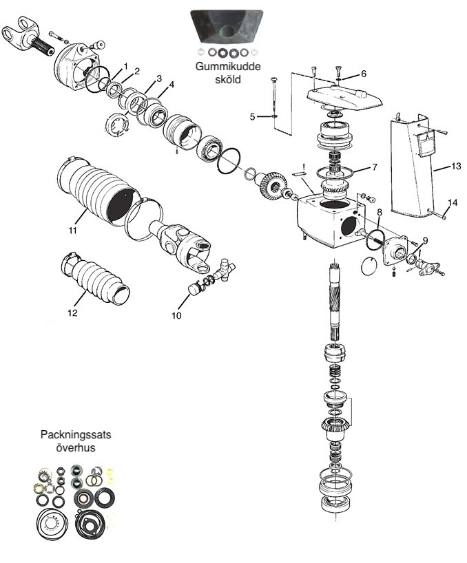Volvo Penta AQ200-290 Överhus