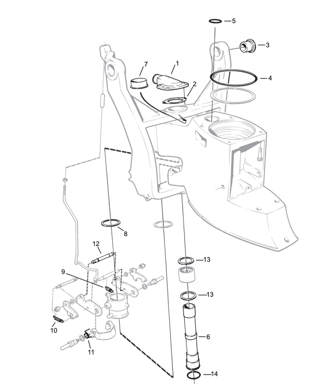Volvo Penta AQ200-290 Mellanhus