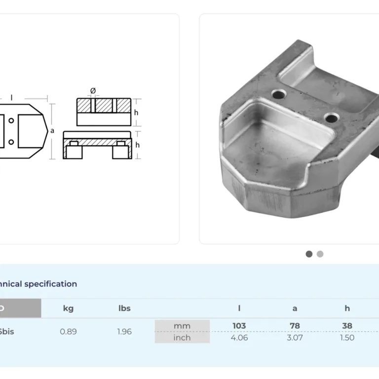 Anod till Mercruiser Alpha One drev i zink