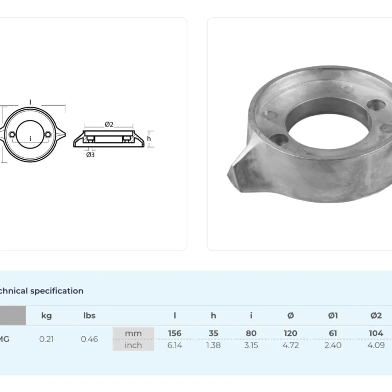 Anod 280-290 Singelpropp Magnesium