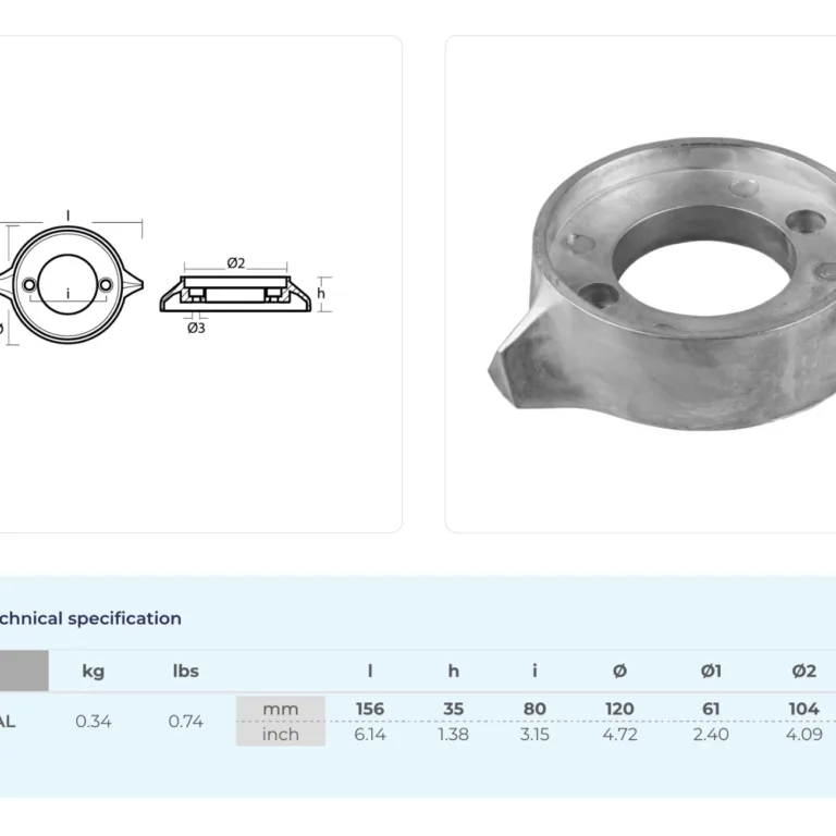 Anod 280-290 Singelpropeller Aluminium